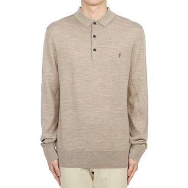 올세인츠 남성 카라 긴팔티셔츠 MK005D STONE TAUPE MARL