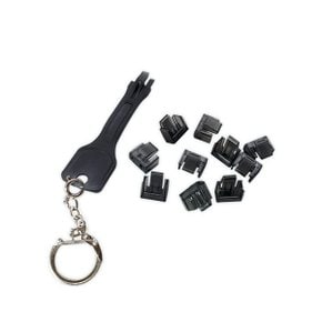LANSTAR LS-LAN1021-SET-BK 랜포트 잠금장치 (검정)
