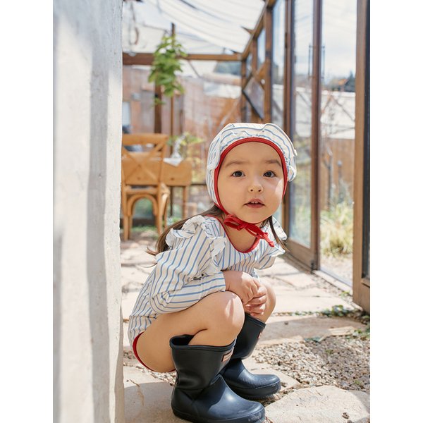 체리 스트라이프 원피스 수모세트