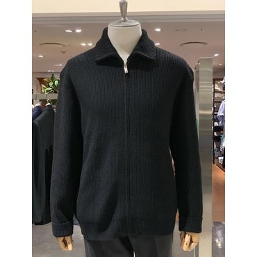 킨록바이킨록앤더슨 킨록 24년 FW 하이넥 블랙  풀 집업 가디건 JIW44
