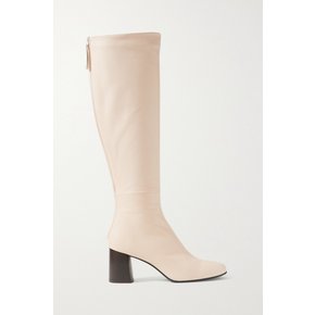 Nadia Leather Knee Boots 크림