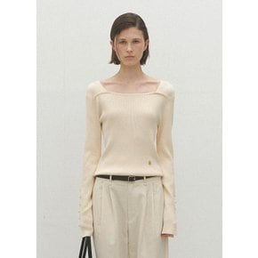 (T-6916)ESSENTIAL SQUARE NECK KNIT