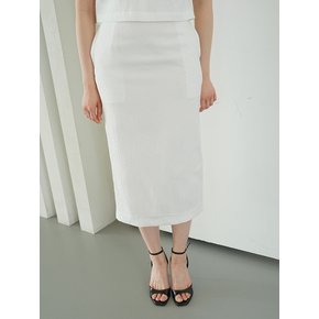 Jacquard H-line Skirt _ White