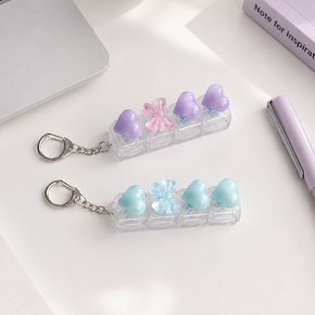 리본 하트 클릭커 키캡놀이 청축 딸깍이 키보드키링 커스텀 키홀더 열쇠고리 클릭커 클리커 굿즈