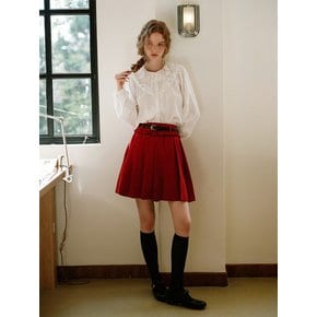 Cest_Polka dot pleated skirt