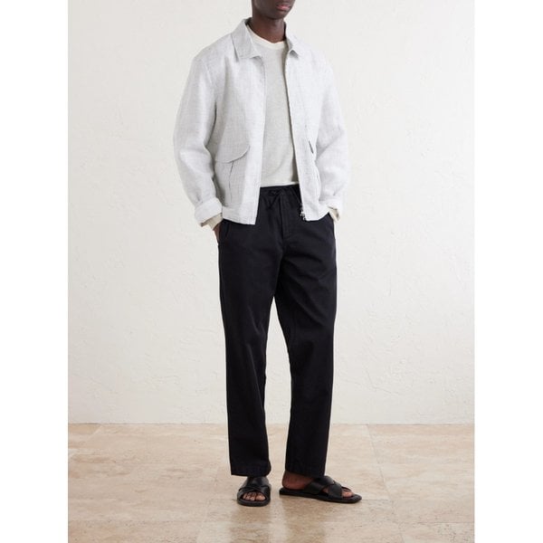 미스터 피 에드워드 스트레이트 레그 코튼 트윌 드로우스트링 팬츠 46376663163001560