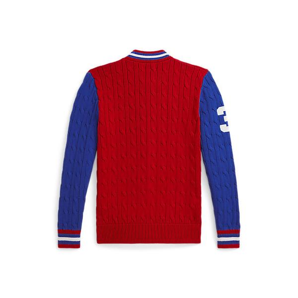 폴로 키즈 남아 8-18세 빅 포니 케이블 니트 코튼 재킷(CWPOSWEY6820688600)