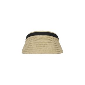 METAL LOGO STRAW VISOR_Natural