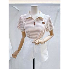 스트라이프 배색카라티셔츠 (AS7XT274)[35993937]