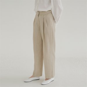 blank03 [블랭크03] spring wool tuck pants [Italian fabric] (beige)