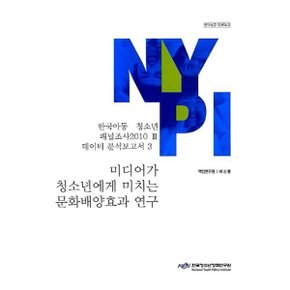 한국아동·청소년 패널조사 2010 3 : 데이터 분석보고서 3 : 미디어가 청소년에게 미치는 문화배...