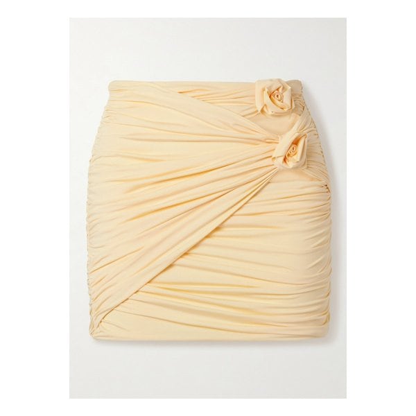 메이겔코로넬 코르다 컷아웃 아플리케 주름 스트레치 저지 미니 스커트 46376663162869919