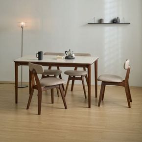 [착불]예다움 델로나 포세린 통 세라믹 4인용 식탁 세트 1200 의자2..[35969212]