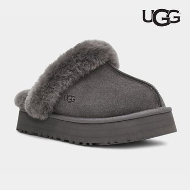  어그 UGG 여성 디스케트 양털 슬리퍼 차콜 1122550-CHRC