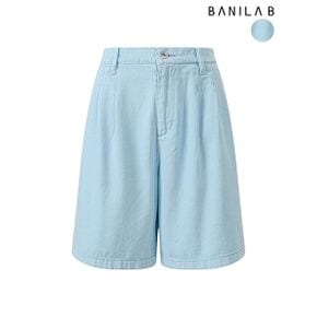 스카이블루 와이드핏 반바지_P395988087