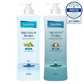 바세린 모이스처 바디워시 800ml ,2개