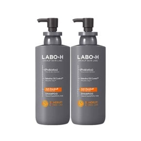 라보에이치 댄트러프클리닉 지성트러블 비듬 샴푸 400ml 2개