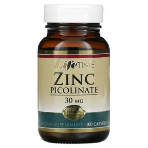 [해외직구]라이프타임 징크 아연 피콜리네이트 30mg 100캡슐 2팩 LifeTime Vitamins Zinc Picolinate 30 mg 100 Capsules