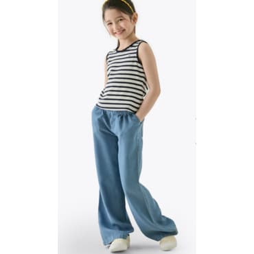 타미힐피거키즈 25년S/S  T42F1KKO220GT1  (립레이스탱크탑) 브랜드( 타미힐피거키즈)