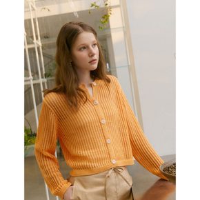 [정상가159,000원] Paper Mesh Cardigan  Orange (WE235AT538)