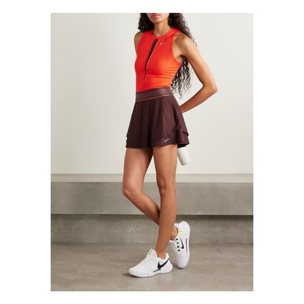 나이키코트 슬램 레이어드 골지 드라이핏 테니스 스커트 버건디 46376663162952327