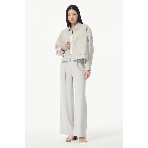 린넨 블렌드 스트링 헴 점퍼 7115220303138