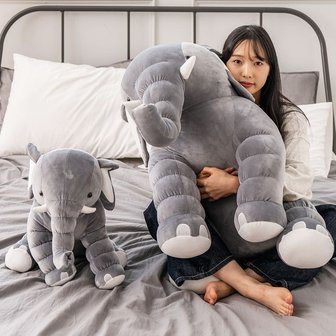  토이웍스 KC인증 행복코끼리 수면 애착 인형 50cm