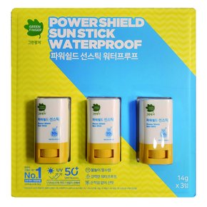 파워쉴드 선스틱 14g 3개입/스틱형/휴대용/저자극/SPF50+/PA++++/선스틱/자외선/피부보호