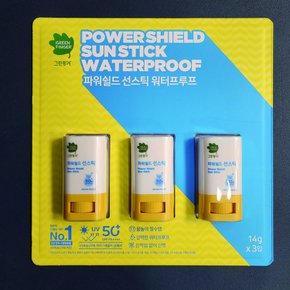 파워쉴드 선스틱 14g 3개입/스틱형/휴대용/저자극/SPF50+/PA++++/선스틱/자외선/피부보호