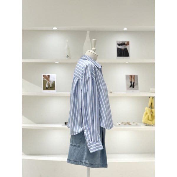 [여주점] 여성 둥근 밑단 셔츠 블라우스 (L262MSC039)