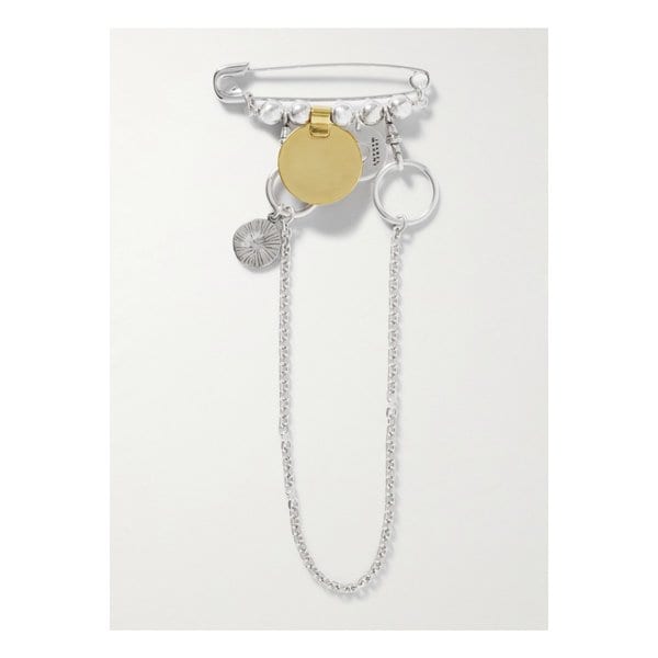 보니 실버 골드톤 브로치 46376663162937004