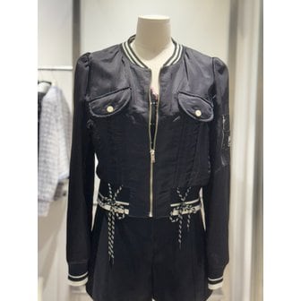 에고이스트 [여주점] 셔링 디테일 포인트 크롭 집업 점퍼 ER1WZ160