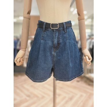 러브앤쇼 핀턱 데님 숏팬츠 LCFGGPT03