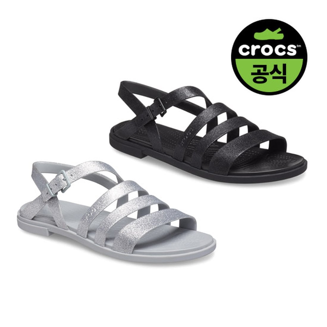 여성 CROCS TULUM GLITTER SANDAL W 2종 택1 (21SWSD206737), 믿고 사는 즐거움