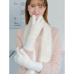 soft fuzzy finger hole gloves_3 colors