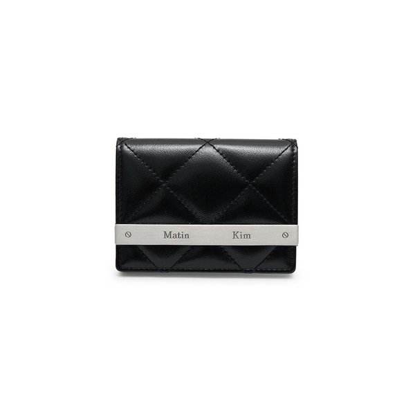 PUFF QUILT WALLET IN BLACK