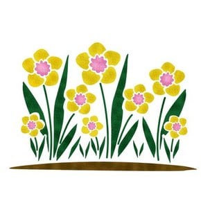 스텐실 도안(ST 3245)(ST 6081) 노랑꽃밭