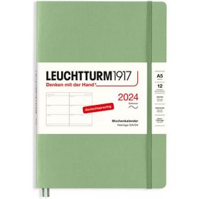 독일 불렛저널 로이텀 2024 다이어리 LEUCHTTURM1917 367661 Weekly Planner Medium A5 Soft Cov