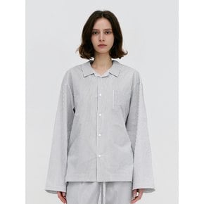 Stay Stripe Pajamas Long Sleeve Shirts - Gentle Black