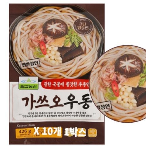 칠갑농산 가쓰오 우동 426g 1개 3개 10개 1박스 3