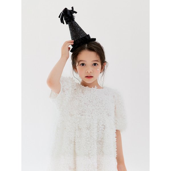 BLACK GLITTER PARTY HAT