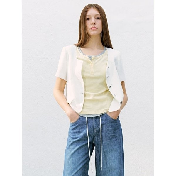 Summer Tweed Jacket  Ivory (KE6511M050)