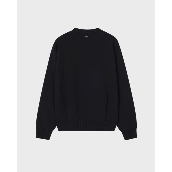 [파주점] 지제로 엠블럼 크루넥 니트 SI2KT900BK