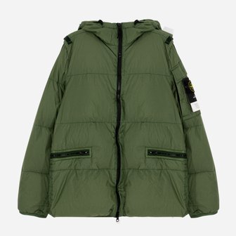 스톤아일랜드 크링클랩스 후드 패딩 VERT OLIVE COLOR 771540223