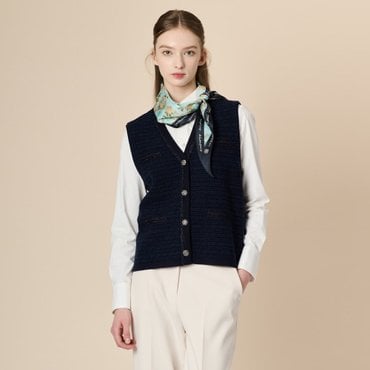 BCBG 트위드 니트 베스트 (B3S2K514)