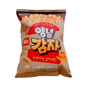  롯데리아 양념감자 치즈어니언맛 봉지스낵 50g x 3개 (무료배송)