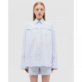 4657780 REMAIN Birger Christensen Poplin Oversized Shirt - Grapemist Comb.