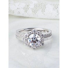 1캐럿 랩 그로운 다이아몬드 반지 육각 헥사곤 선물 예물 웨딩 프로포즈 결혼 밴드
