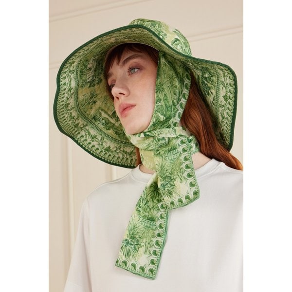 알레마이스 사라 자수 프린트 리넨 선햇 46376663163083622