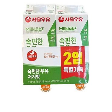  [서울우유] 속편한 우유 저지방 (900ml X 2개입) 코스트코